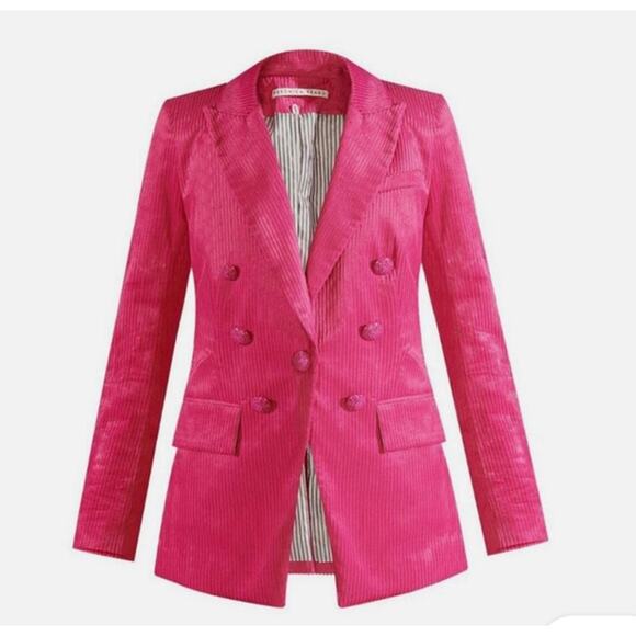 Veronica Beard Gaya Blazer Corduroy Miller‎ Hot Pink Size 2 Dickey Jacket - Picture 13 of 14